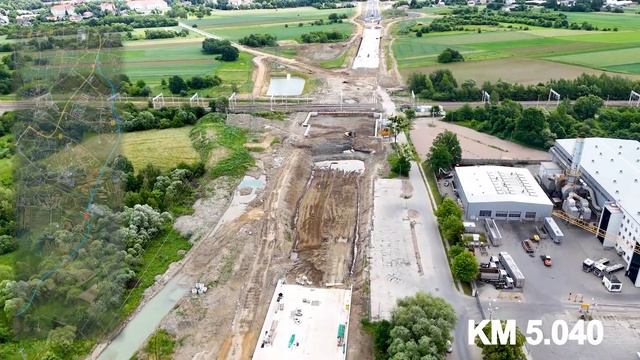 Obwodnica Oświęcimia (DK 44 klasy GP) - film z powietrza - Czerwiec 2024