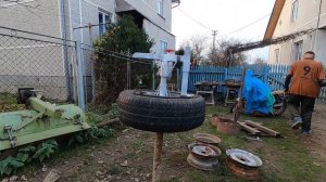 Шиномонтаж своїми руками 👍🏼100% Працює! (з зламаною рукою) / Монтажный станок своими руками