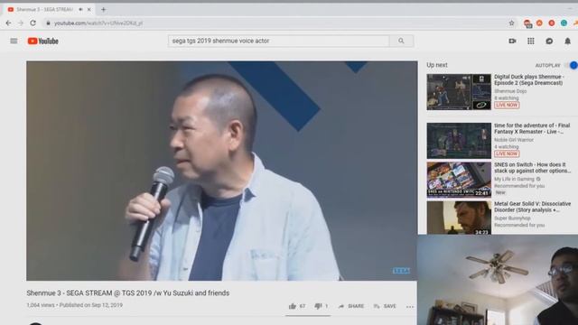 Sega Saturn and Shenmue I origins Shenmue III TGS 2019 panel Yu Suzuki смотреть онлайн