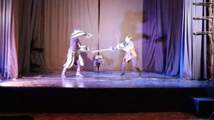 Арт-фехтование на шпагах и дагах: номер "Тренировочный день"
