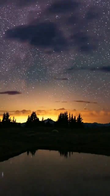 Красивое ночное небо смотреть онлайн