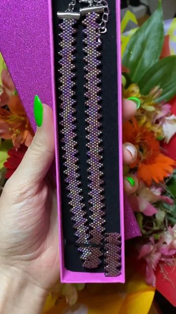 Под заказ изделия из бисера, этот комплект чокер+кольцо отправляется в Челябинск смотреть онлайн