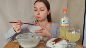 МУКБАНГ Окрошка мороженое лимонад АСМР | MUKBANG Okroshka ice cream lemonade ASMR