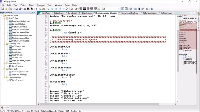 Tutorial 35.2 - Neptune Lander - Initialising the Sprite Code