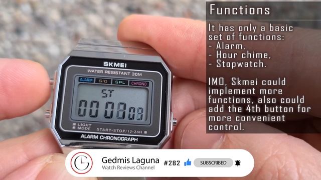 Skmei 1639 Slim Elegant Unisex Digital Watch Review #282 #skmei #skmeiwatch #gedmislaguna
