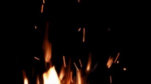 Пламя костра с искрами №4 - Футажи в Full HD и 4K