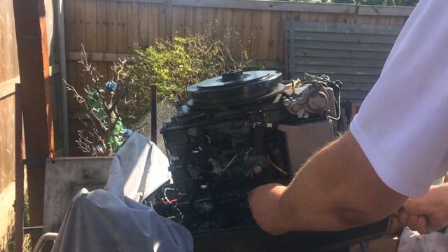 Mariner 1994 50hp First Run after new switch box and stator смотреть онлайн