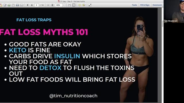 21 day fat loss kickstarter - Session 3 - Fat loss myths смотреть онлайн