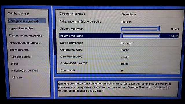 Les menus disponibles sur l'ARCAM AVR550 смотреть онлайн