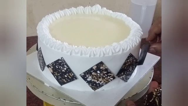 New Design White Forest Cake | How To Make White Forest Cake #cake #whiteforest #freshcream
