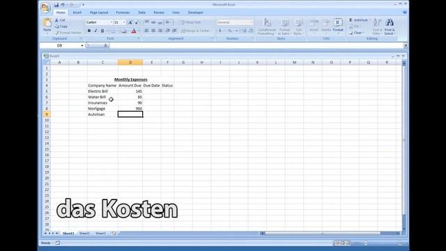 Словарный запас - das Kosten (expenses) - расходы смотреть онлайн