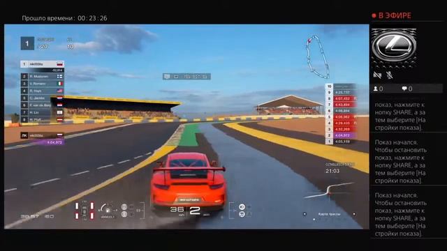 GT Sport прохождение карьеры гонка 60 мин смотреть онлайн