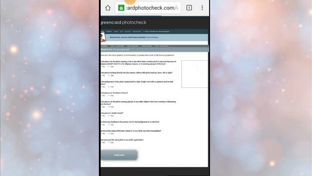 Check Photo's requirements for DV lottery from MOBILE