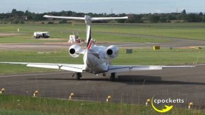 NetJets Embraer Phenom 300 CS-PHE - Beautiful Morning Departure - Gloucestershire Airport