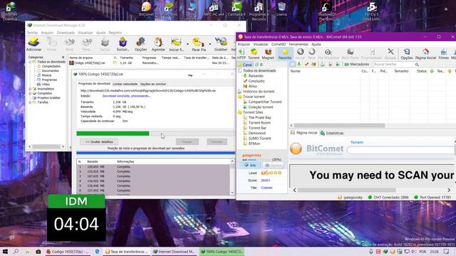 IDM VS Bitcomet Qual o melhor Gerenciador de downloads? смотреть онлайн