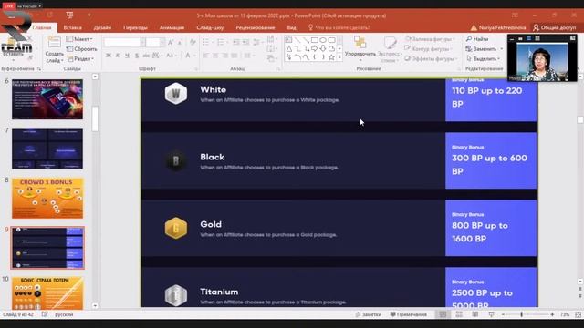 Бонусная программа Компании CROWD1 Нурия Фехрединова в 18:00 МСК 27.03.22 смотреть онлайн