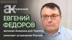 Евгений Федоров: великая Америка означает устранение России