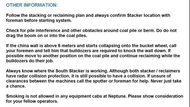Demag Stacker Reclaimer Safety Pre Task Talk смотреть онлайн