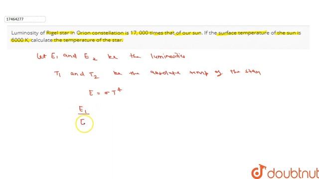 Luminosity of Rigel star in Orion constellation is 17, 000 times that of our sun. If the surface... смотреть онлайн