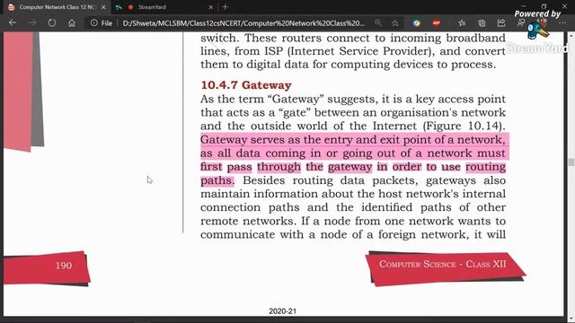 Computer Network Class 12 Computer Science NCERT Chapter 10
