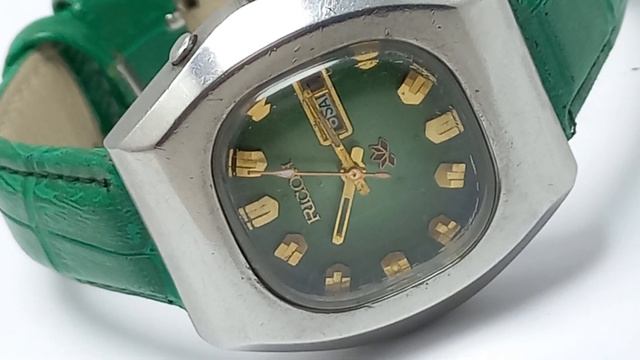 Ricoh Automatic Crystal 21 Jewels Green Dial Vintage Men’s Watch Unboxing смотреть онлайн