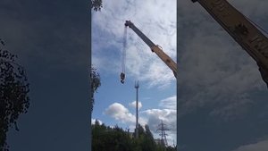 Галичанин 25 тонн. Проверка стрелы. Высота 7 этажа