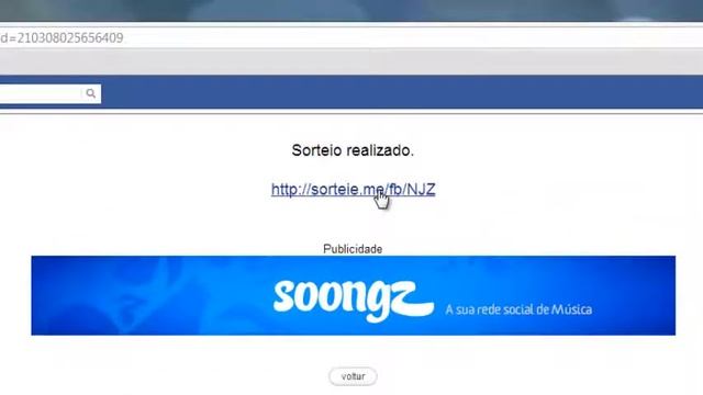 Sorteio do Atmosphere Bistro e Bar no Facebook - Realizado dia 08-02-2013