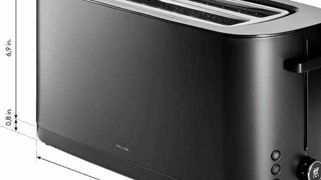 ZWILLING Enfinigy Cool Touch 2 Long Slot Toaster, 4 Slices with Extra Wide 1.5" Slots for Bagels смотреть онлайн