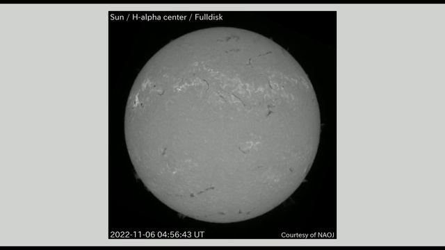 太陽 Hα全面観測 全面画像 2022年11月06日(Sun H-alpha Full Scale Observation, Full Image, Nov. 06, 2022) смотреть онлайн