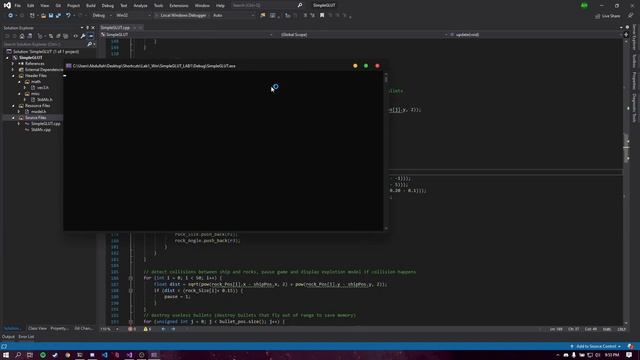 OpenGL Asteroid Game смотреть онлайн