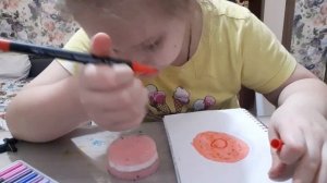 рисую три маркера Челлендж Таба лапки