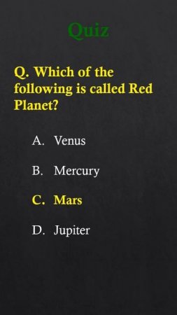 Red Planet  | Solar System and Planet | Geography quiz  |   #shorts #mars #dailyquiz #quiz