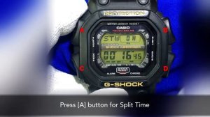 GX-56 G-Shock " How to use the Stopwatch " feature - Easy Tutorial