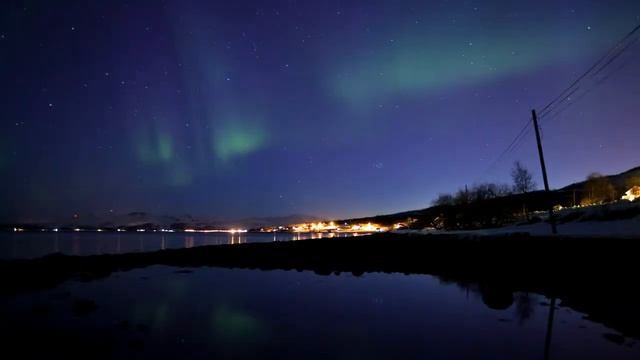 Aurora Borealis timelapse HD Раслабляющее видео смотреть онлайн