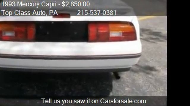 1993 Mercury Capri Convertible - for sale in Philadelphia, P смотреть онлайн
