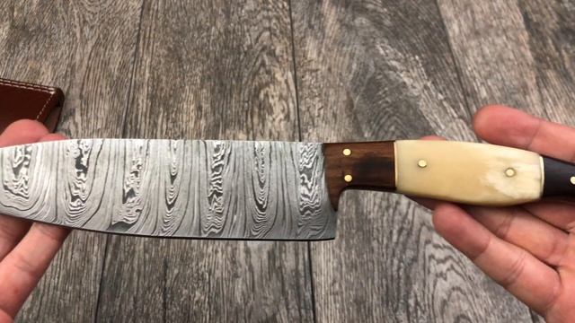 ASH K31 Damascus Steel Custom Handmade Kitchen Chef knife 12