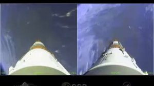 Полет ракеты с космодрома "Союз"