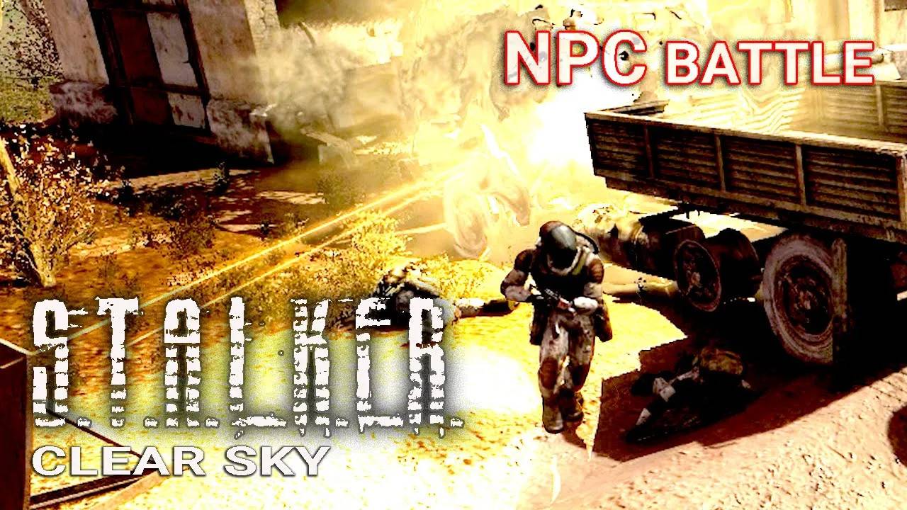Монолит против Сталкеров - Попытка захвата базы Сталкеров. S.T.A.L.K.E.R. Clear Sky - Битва NPC