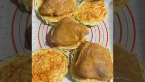 Стейки из капусты с курицей #tastyfood #рецепт #простоивкусно