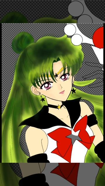 美少女戦士セーラームーンセーラープルート スマホ指一本で描いてみたシリーズ shorts美少女戦士セーラームーンイラスト