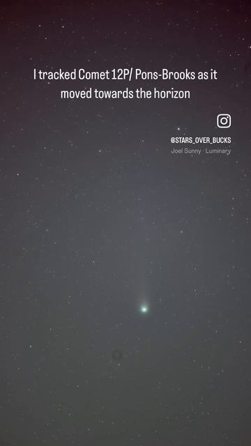 Comet Pons-Brooks captured on March 16th from my yard. #comet #astrophotography смотреть онлайн