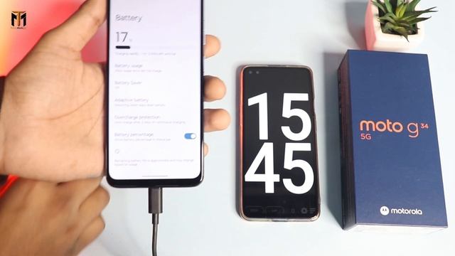 moto G34 5G Charging Test with Box Charger 20W  Heat Test 