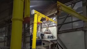 Испытания консольного крана 0,5 тн 5 м