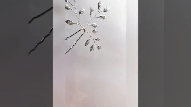 Изящная свадебная шпилька с кристаллами смотреть онлайн