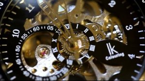 IK Colouring Stainless Steel Skeleton Watch