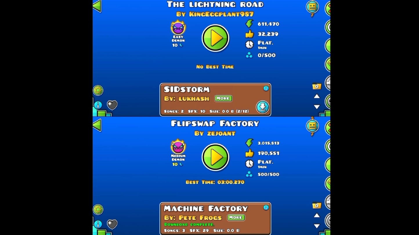 Мои первые ПЛАТФОРМЕРЫ Демоны в Geometry Dash смотреть онлайн