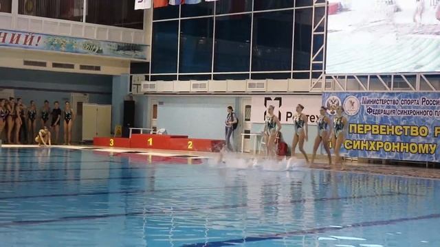 Еще одно выступление синхронисток на Первенстве России в Чехове смотреть онлайн