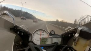 Новый год и безбашенная езда на спортбайке по МКАД со скоростью 289 км/ч (дед Мороз на мотоцикле)
