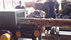 Станок бревнопильный для распиловки бревен СПР-320К-М  Работа станка