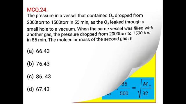 50MCQ-ANSWER FOR NEET JEE-GASEOUS STATE смотреть онлайн